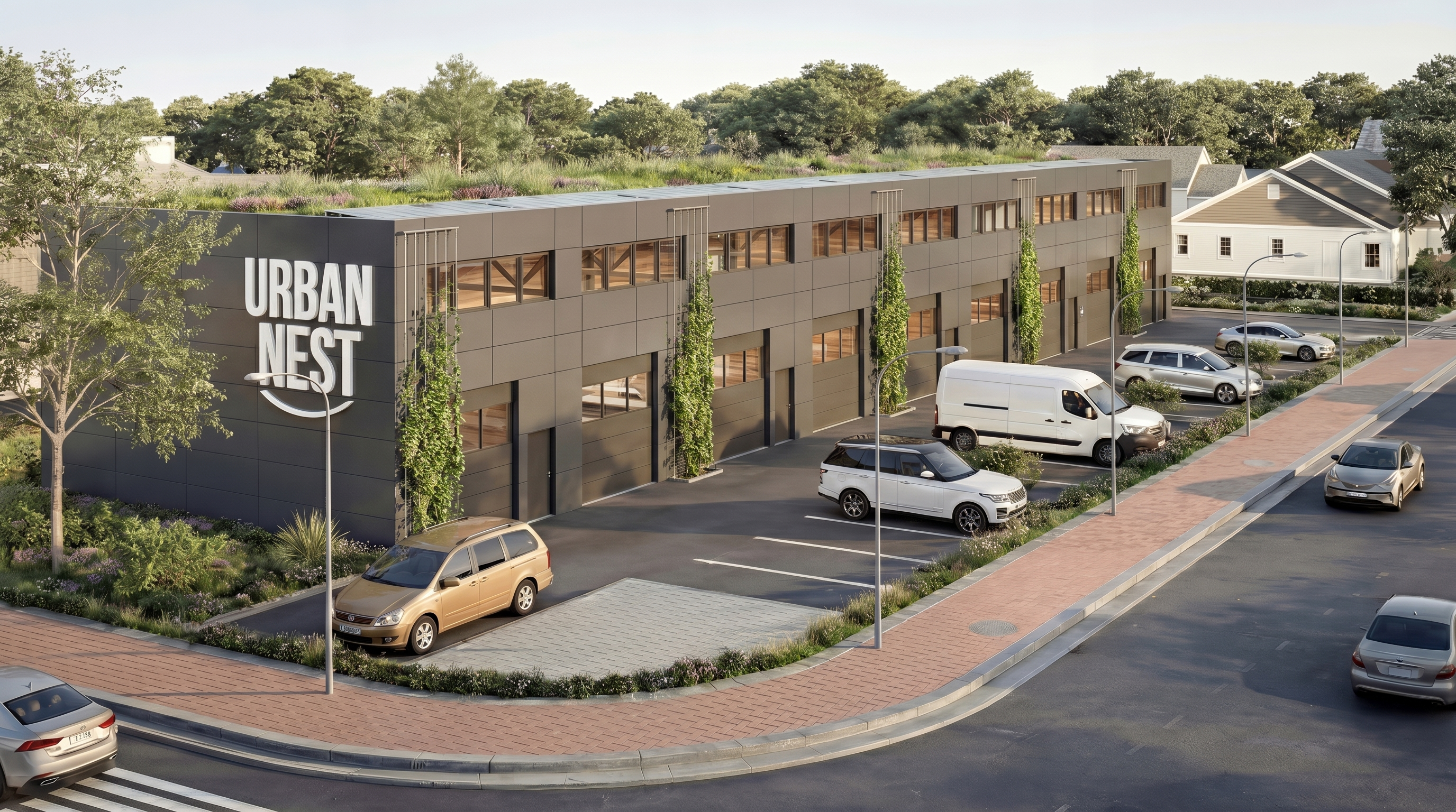 Urban Nest Gewerbepark in CLT-Holzbauweise